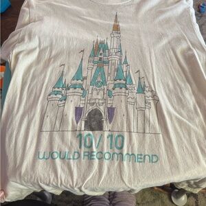 Disney Cream Tee with Castle Design